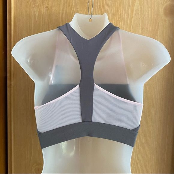 Natori • Gravity Racerback Low Impact Sports Bra in Slate Gray/Pink - Picture 6 of 10